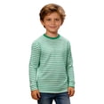 thumbnail image 3 of Boys Girls Striped Long Sleeve Crewneck T Shirt Casual Kids Tops Tee Clothes, 3 of 6