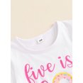 thumbnail image 6 of Musuos Little Girls Summer 2PCS Sets 18M-6Y Short Sleeve Letter Donut Embroidery T-shirt Belted Shorts Sets Birthday Clothes, 6 of 10