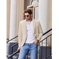 thumbnail image 5 of COOFANDY Mens Casual Blazer Slim Fit Suit Jacket Grey One Button Sport Coats & Blazers, 5 of 5