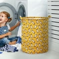 thumbnail image 4 of Stylish Patterned Linen Laundry Hamper Large Open Top Breathable Fabric For Bedroom Bathroom Durable And Easy Design, 4 of 5