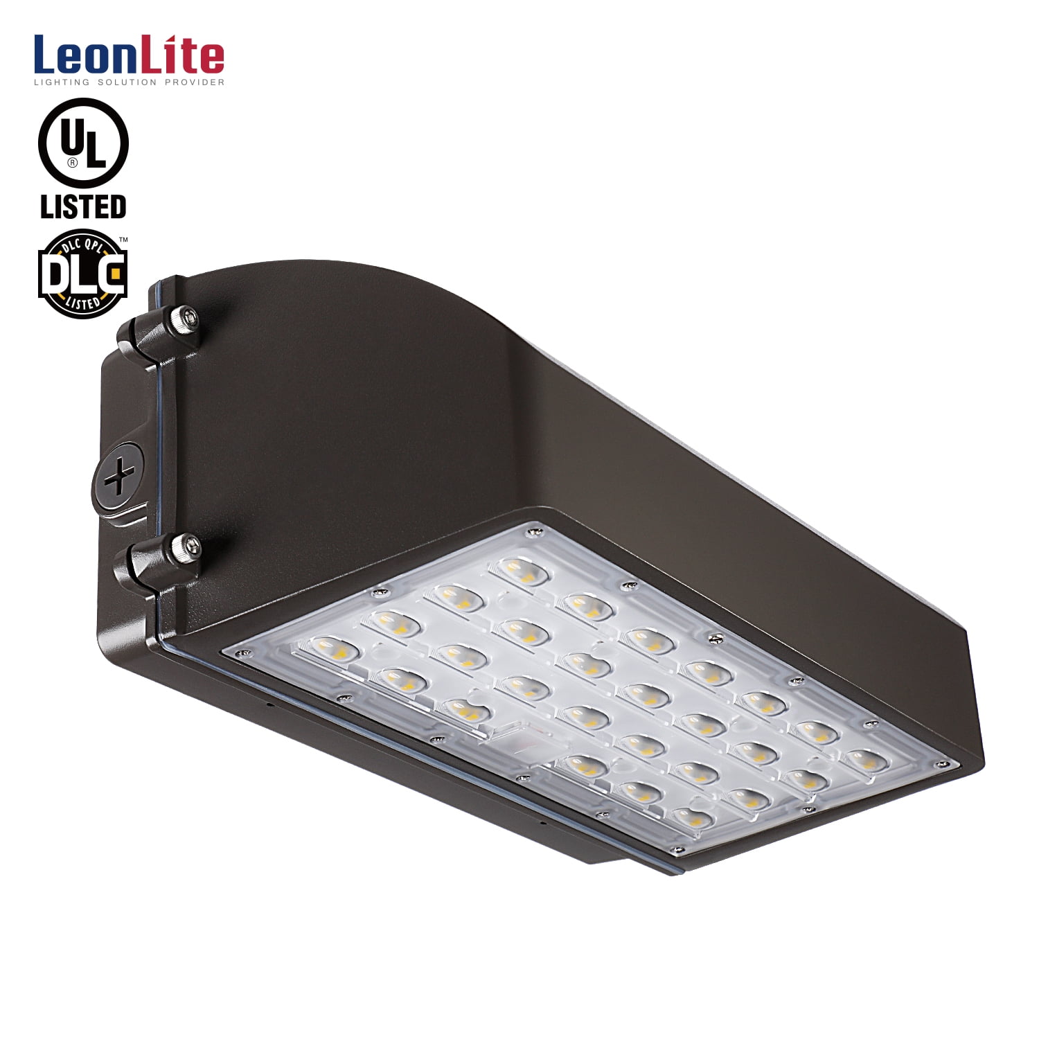 5-Year Warranty IP65 Waterproof 5850lm 5000K for Warehouse 420W Eqv. 45W Backyard UL & DLC Listed Dimmable Outdoor Commercial Area Lighting Garage LEONLITE LED Full Cutoff Wall Pack Factory 