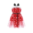 thumbnail image 1 of ITFABS Robe de Noël Sans Manches pour Bébé Fille, Col en Peluche, Flocon de Neige, Midi, 1 of 9