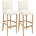 thumbnail image 1 of Bar Stool Covers, Stretch Removable Washable Chair Slipcover Protector Short Swivel Dinning Chair Back Chair Bar Stool Chair for Home, Kitchen, Kafe Counter(Ivory White, Set of 2), 1 of 7