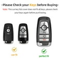 thumbnail image 2 of OFFCURVE Ford Remote Key Cover, Premium TPU Key Box Full Protector Compatible with Ford Fusion Explorer Escape F150 F250 F350 F450 F550 Expedition 5 Button Smart Key, Black Sliver(1PC), 2 of 6
