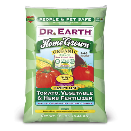 Dr. Earth Organic & Natural Home Grown Tomato, Vegetable & Herb Fertilizer, 12 (Best Fertilizer For Herbs And Vegetables)