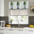 thumbnail image 4 of 2 Pack Valances for Window, St. Patrick's Day Short Curtains for Kitchen Bedroom Living Room, Cute Puppy Lucky Shamrock Black Plaid Rod Pocket Small Window Treatment Valance Drapes 54 x 18 Inch, 4 of 8