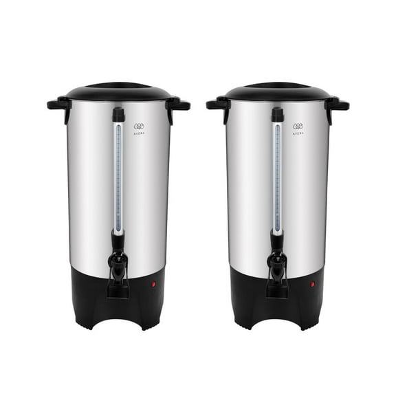Combo Cafetera Avera Urna acero inoxidable indicador nivel agua 50 tazas