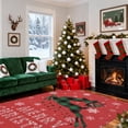 thumbnail image 2 of Christmas Area Rug with Snow Reindeer Runner Rugs Stain Resistant Soft Low Pile Machine-washable Rug for Home Decor Indoor Non Slip Carpet for Living Room、Entrance Door、Bedroom、Dormitory, 2 of 8