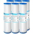 thumbnail image 1 of Membrane Solutions 5 Micron Pleated Polyester Sediment Water Filter 10"x2.5" Replacement Cartridge Universal Whole House Pre-Filter Compatible with W50PE, WFPFC3002, SPC-25-1050, FM-50-975 - 6 Pack, 1 of 8