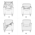 thumbnail image 5 of Stretch Mid Century Modern Armchair Slipcover 1-Piece Jacquard Accent Chair Covers with Arms Soft Waterproof Chair Slipcovers for Living Room Furniture Protector Office Reception Reading, 5 of 7