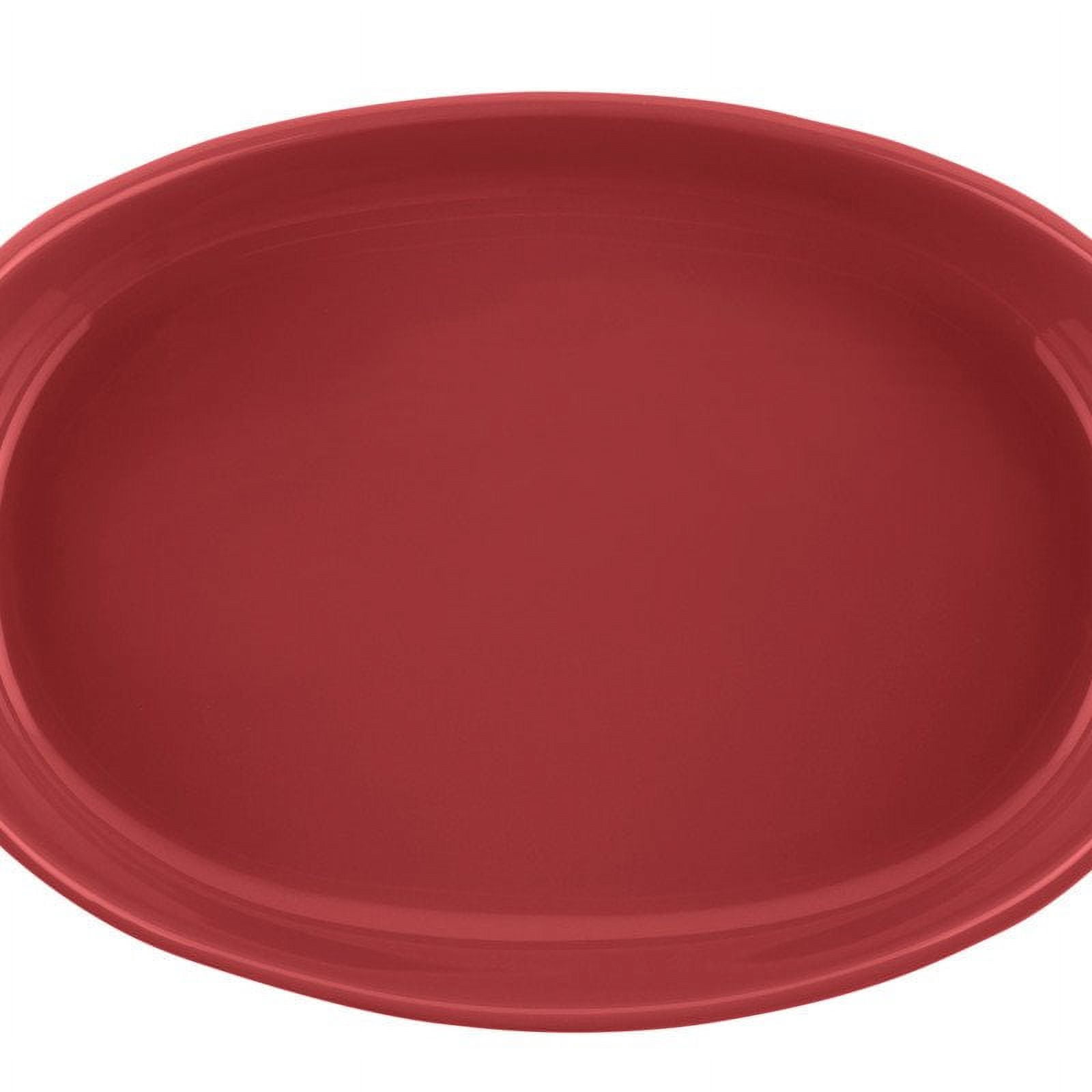 Rachael Ray 2-Piece Stoneware Bubble & Brown Baker Set, Red