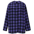thumbnail image 4 of Women's Business Casual Tops Button Down Long Sleeve Plaid Spring Shirts Lapel Collared Dressy Fashion Work Blouses, 4 of 6