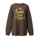 thumbnail image 2 of Gibobby Sudaderas para Mujer Sudadera de manga larga con estampado gráfico de letras y cuello redondo para mujer(Marrón,XL), 2 of 3