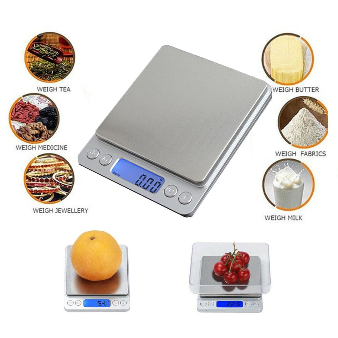 0.01g-200/500g Digital Electronic Balance Jewelry Diet Food Kitchen Weight Scale 