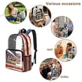 thumbnail image 5 of ZIATUBLES Clear Backpack 17 Inch, Heavy Duty Fabric & PVC Sports Transparent Bookbag for Boys Girls, USA 250th Vintage Print See Through Backpack for School, Work & Security, 5 of 7