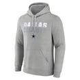 thumbnail image 2 of Men's Heathered Gray Dallas Cowboys Fade Out Pullover Hoodie, 2 of 3