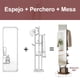 thumbnail image 4 of Espejo Cuerpo Completo de Pie con Perchero Ganchos y 3 Estantes Giratorio Multifuncional, Espejo Organizador Almacenamiento Moderno para Ropa, Sombreros, Bolsas, Mueble para Recamara Sala Baño, 4 of 8