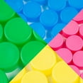 thumbnail image 5 of FRCOLOR 200pcs Assorted Color Plastic Bottle Caps for Kids DIY Projects Promote Creativity and Color Recognition, 5 of 10