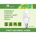 thumbnail image 4 of Bioluz LED 40W Candelabra Bulbs B10 B11 C37 3000K Soft White UL Listed E12 Base, 4 of 5