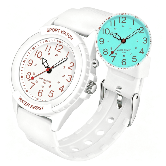 DESIGNICE Waterproof Nurse Watch for Medical Professionals Students Women Men,Night Light,12/24 Hour Military Time Easy to Read Dial,Second Hand Watch for Nursing Day Gifts