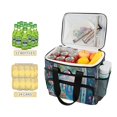 thumbnail image 2 of FORMRS Insulated Cooler Bag 24 Cans Capacity Soft Leakproof Lunch Box with Side Pockets, Blue Sea, 2 of 7
