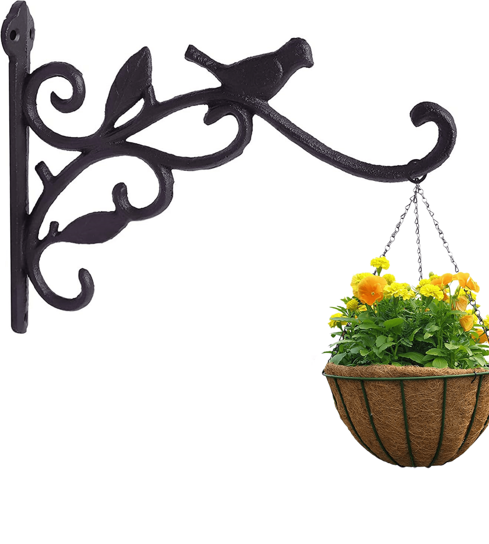 DEWEL Iron Plant Hanger Hook for Hanging Baskets Hummingbird Feeder Flower Pot, Outdoor Wall