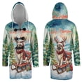 thumbnail image 3 of Merry Christmas Santa Reindeer Antlers German Shepherd Sleigh Xmas Winter Holiday All Over Print 3D Hooded Duffle Toggle Coat Alsatian Dog Lover Gifts - 00023, 3 of 6
