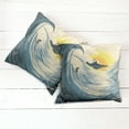 thumbnail image 2 of Ambesonne Ocean Throw Pillow Cover 2 Pack, Cloudy Tropical Island, 16", Beige Yellow Navy, 2 of 6