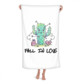 thumbnail image 1 of Fall In Love Cactus Art Deco  Fashion Hand Towel Bath Facecloth Soft Cotton Washcloth, 1 of 4