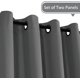 thumbnail image 2 of Cortinas blancas Paneles de tratamiento de ventana de 96 pulgadas de largo/Cortinas para sala de estar Paneles de cortina con ojales de diseño moderno para comedor, juego de 2Gris52"W x 84"L, 2 of 5
