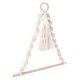 thumbnail image 4 of Soporte para papel de cocina, colgador de cuerda de cáñamo tejido con borla para colgar fotos, organización, color beige, 4 of 5