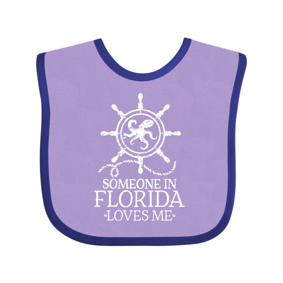 Inktastic Someone in Florida Loves Me Boys or Girls Baby Bib