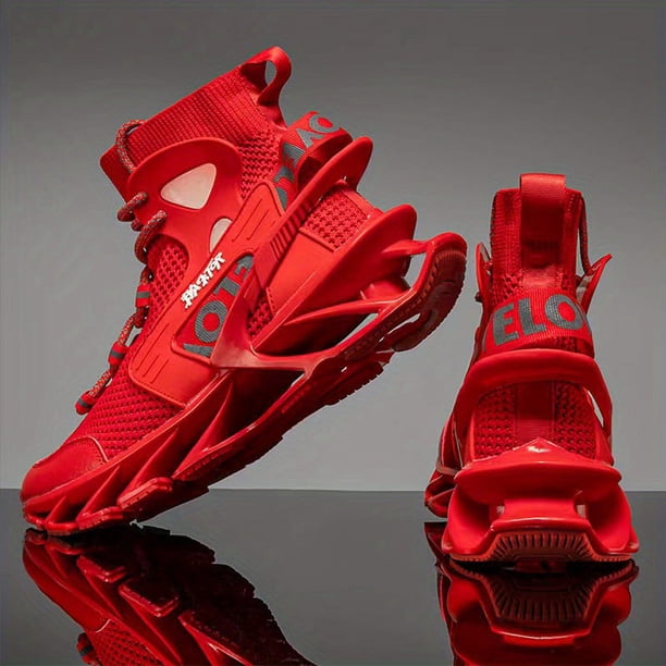 Men's Blade Sneakers, Breathable Shock Absorption Running Shoes Lightweight Non-Slip Shoes For Jogging Tennis Gym, Walking Sneakers, Athletic Shoes For Youth Teenager Y2K, Men's Shoes