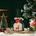 thumbnail image 5 of Luoshdecor Christmas Drawstring Gift Bags,7.9 in Vintage Holiday Candy Xmas Gift Bags,Linen HandBags for Xmas Presents Home Party, 5 of 6