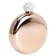 thumbnail image 1 of Petaca portátil de bolsillo para licor para mujer, a prueba de fugas, redonda, de acero inoxidable, para vino Oro rosa, 1 of 8