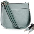 thumbnail image 1 of Bandolera HKCLUF Trendy de cuero vegano verde hobo para mujer, 1 of 8