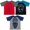 thumbnail image 2 of Marvel Avengers Spider-Man Captain America Black Panther 3 Pack T-Shirt Little Kid to Big, 2 of 5