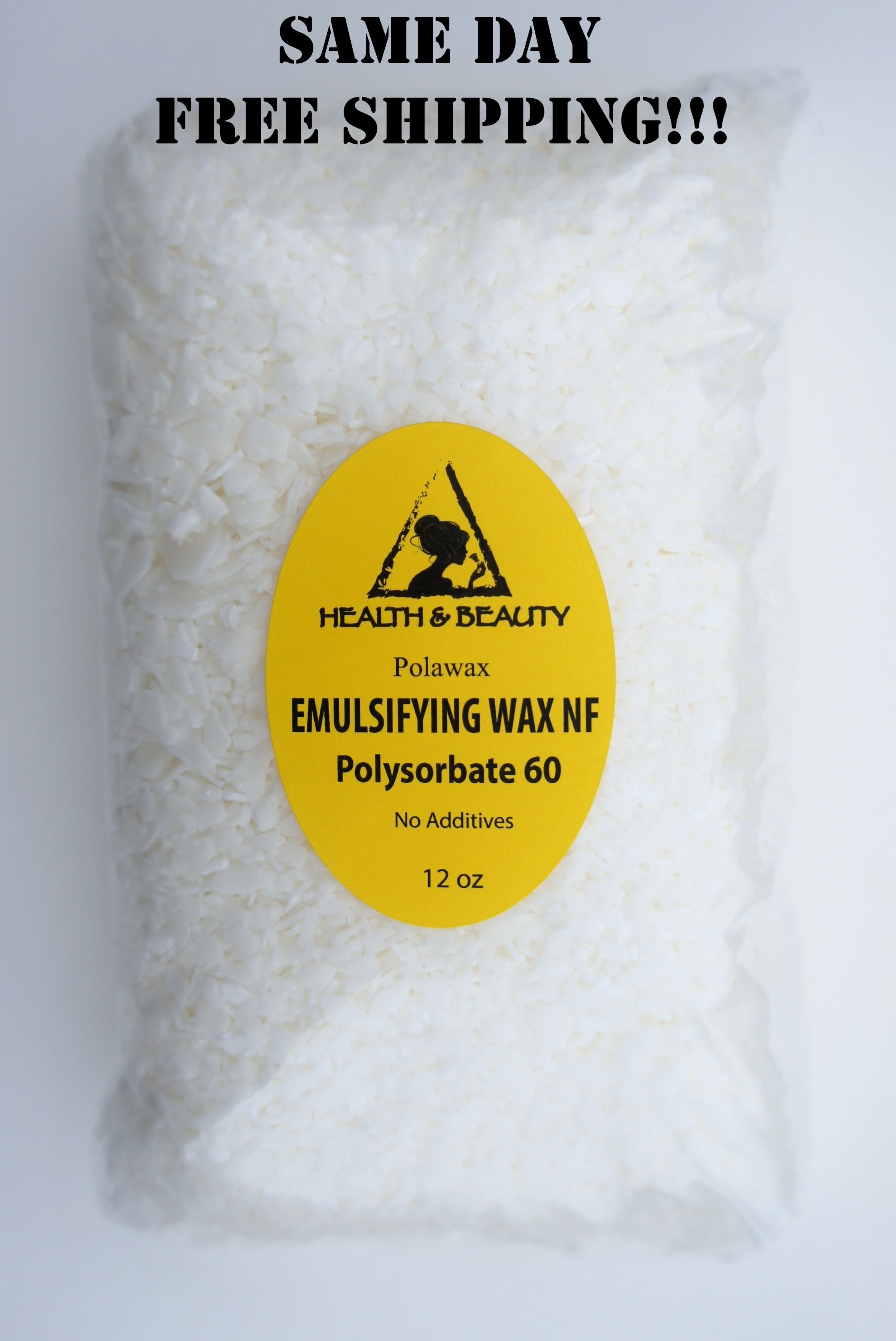 EMULSIFYING WAX NF  by H&B Oils Center POLYSORBATE 60 PURE POLAWAX 12 OZ 