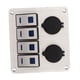 thumbnail image 5 of Panel de interruptores de modificación de automóvil, interruptores de encendido y apagado basculantes de aluminio de 4 bandas con paneles Panel de interruptor de palanca de aluminio de banda Ren, 5 of 8