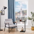 thumbnail image 5 of C-Shaped End Table for Small Spaces - Round Side Table - Black, 5 of 8