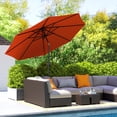 thumbnail image 2 of Outsunny Parasol de Marché Rond 10 Pieds x 8 Pieds, Orange, 2 of 10
