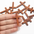 thumbnail image 3 of MasteelfCA 25pcs Small Wooden Crosses Small Cross Pendant Mini Cross Charms DIY Craft Decors, 3 of 8