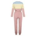 thumbnail image 5 of YUGYXL Womens Fall 2 Piece Lounge Outfit Long Sleeve Tops High Waisted Jogger Pants Set Travel Clothes Tracksuit Pink S, 5 of 5