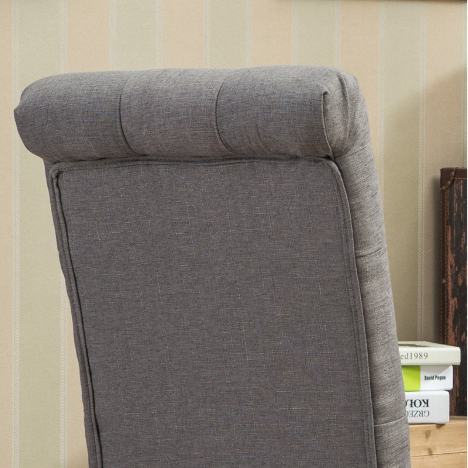 Roundhill Furniture Habit Dining Chair, Set of 2, Gray