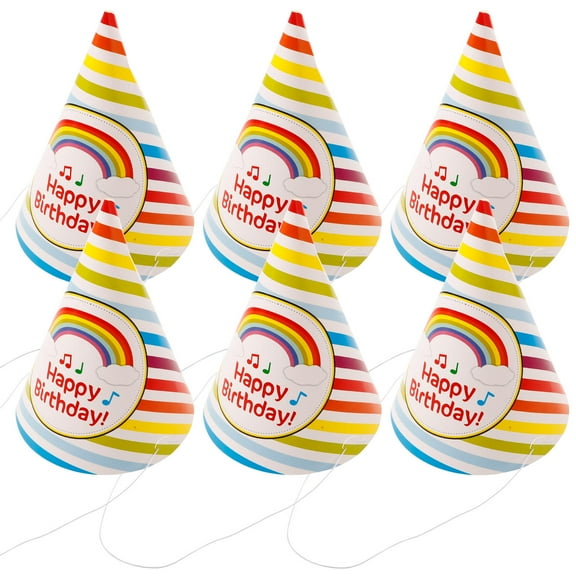 FUEENIRVA Paper Birthday Party Hats 50pcs Colorful Celebration Hats for Kids and Adults