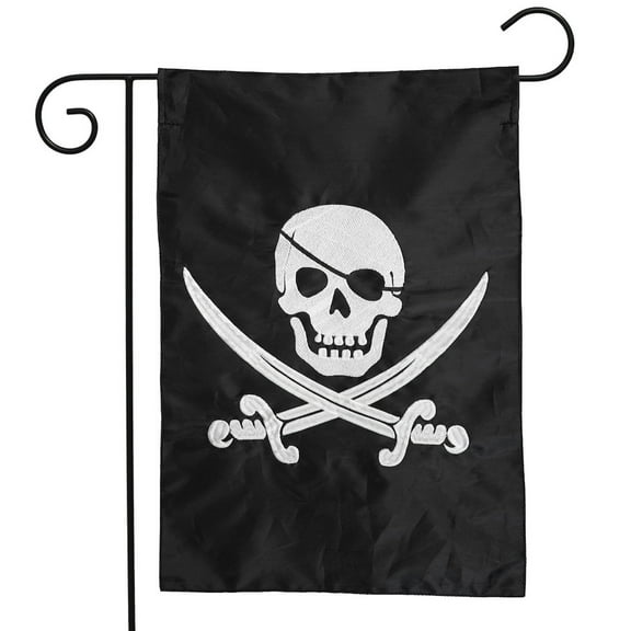 Briarwood Lane Pirate Jack Applique & Embroidered Garden Flag
