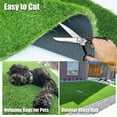 thumbnail image 4 of Fas Home Thick Artificial Grass Turf 1FTX19FT , 1.77 Inch Realistic Fake Grass Rug Outdoor Indoor with Drainage Holes, Artificial Lawn Carpet for Garden Landscape Balcony Patio Backyard, 4 of 8