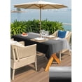 thumbnail image 5 of Outdoor Tablecloths with Umbrella Hole & Zipper, Black Grey Ombre 60 x102 Inch Rectangle Tablecloths, Modern Abstract Art Texture Waterproof Table Cloth, Patio/Pool/Picnic Table Covers, 5 of 8