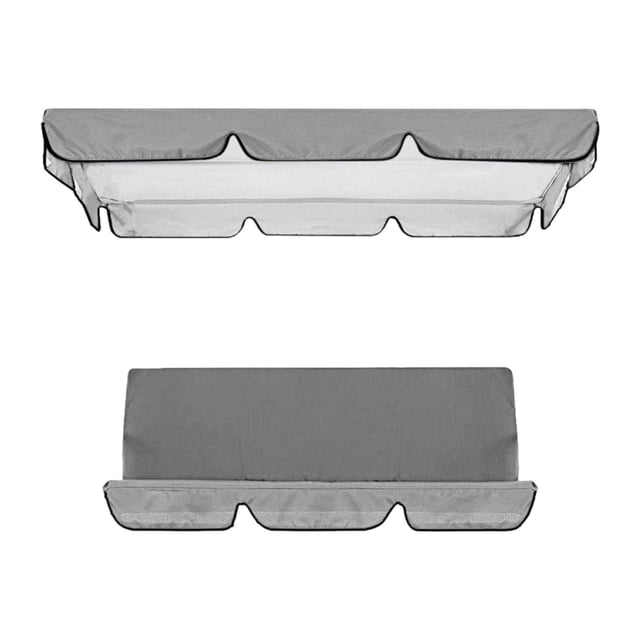 Juego de 2 fundas para columpio: toldo grande, impermeable y de primera calidad. Gris