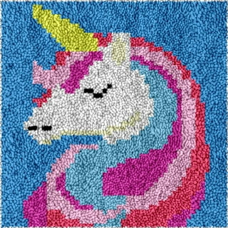 cRAFTILOO DIY Rug 3D Unicorn Pouch Latch Hook Kits for Kids Sewing Set for  Girls Beginners Latchkits Ages 6-12